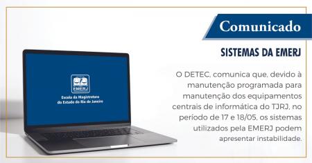 imagem que representa o Comunicado de Manutenção Programada - Maio 2025