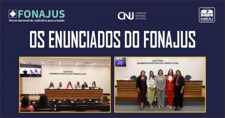 Foto: As desembargadoras Katya Maria de Paula Menezes Monnerat e Maria Paula Gouvêa Galhardo, acompanhadas dos palestrantes do evento.