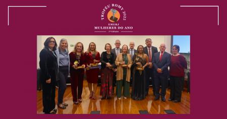 Imagem da notícia - Prêmio EMERJ Mulheres do Ano – 2025 premia cinco mulheres com Troféu Romy
