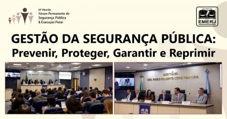 Foto: o presidente do fórum, desembargador Luciano Silva Barreto, acompanhado dos palestrantes do evento.