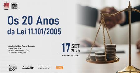 Imagem da notícia - EMERJ sediará Os 20 Anos da Lei 11.201/2005, com a presença do ministro do STJ Paulo Dias de Moura Ribeiro