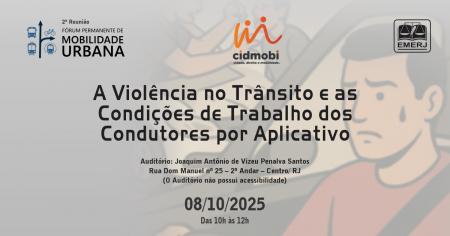 Imagem da notícia - EMERJ promoverá debate A Violência no Trânsito e as Condições de Trabalho dos Condutores por Aplicativo