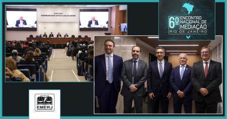 Imagem da notícia - EMERJ realiza primeiro dia do 6º Encontro Nacional de Mediação – Rio de Janeiro