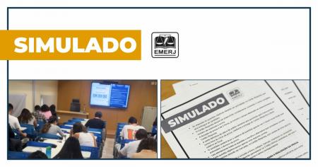 Imagem da notícia - EMERJ realiza  simulado exclusivo para alunos do  Curso de Especialização em Direito Público e Privado, voltado para as provas de seleção e ingresso e grandes carreiras públicas  