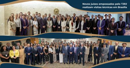Foto: Juízes recém-empossados do TJRJ no Curso Nacional de Formação Inicial de Magistrados promovido pela Enfam.