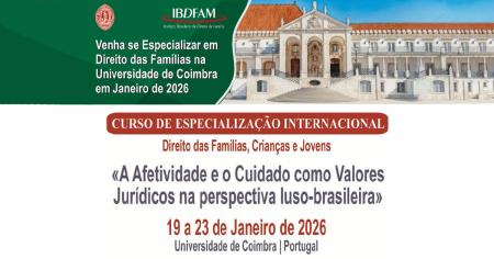 Foto: banner com informações sobre o Curso de Especialização Internacional.