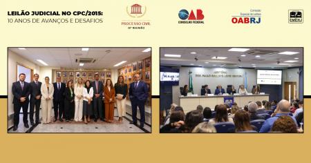 Foto: o presidente do fórum, desembargador Luciano Saboia Rinaldi de Carvalho, acompanhado dos integrantes do evento.