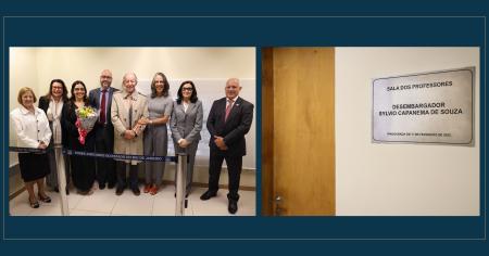 Imagem da notícia - Diretor-geral da EMERJ reinaugura sala de professores Sylvio Capanema de Souza