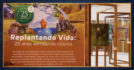 Imagem da notícia - Exposição Replantando Vida – 25 anos semeando futuros é inaugurada na Biblioteca TJERJ/EMERJ