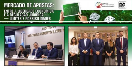 Imagem da notícia - EMERJ realiza o evento “Mercado de Apostas: Entre a Liberdade Econômica e a Regulação Jurídica — Limites e Possibilidades”