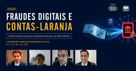Imagem da notícia - EMERJ realiza o webinar “Fraudes Digitais e Contas-laranja: O Papel do Banco Central, das Instituições Financeiras e do Poder Judiciário” 