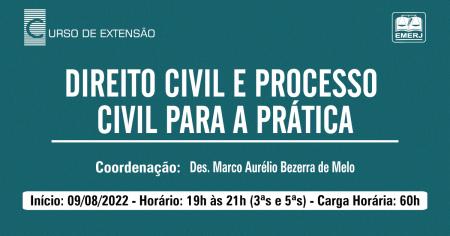 Imagem da notícia - “Direito Civil e Processo Civil para a prática” é o novo curso de extensão da EMERJ 