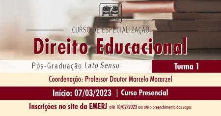 Imagem da notícia - EMERJ oferece 10% de desconto aos Servidores e Terceirizados do TJERJ na Pós-Graduação "Lato Sensu" em Direito Educacional