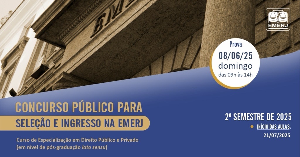 imagem do Concurso Público para Seleção e Ingresso na EMERJ - 1º semestre/2025