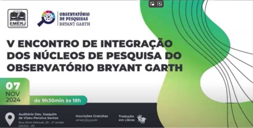 V ENCONTRO DE INTEGRAÇÃO DOS NÚCLEOS DE PESQUISA DO OBSERVATÓRIO BRYANT GARTH