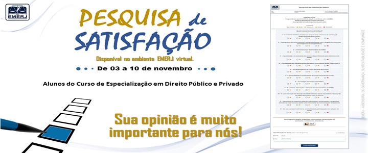 imagem que representa o Aviso da Pesquisa de Satisfação.