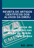 Revista do Curso de Especialização em Direito do Consumidor e Responsabilidade Civil da EMERJ N.5 - 2016